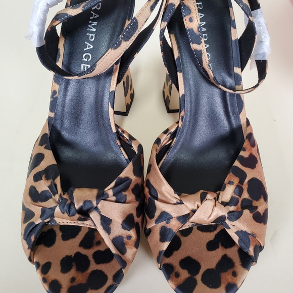 RAMPAGE silk leopard heels - Picture 3 of 4